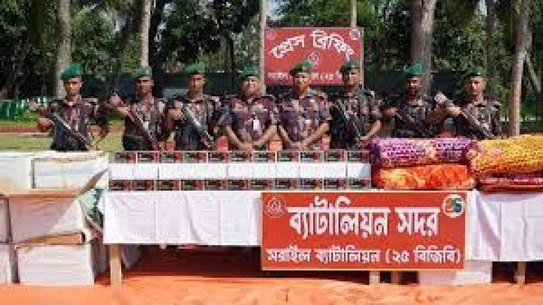 ব্রাহ্মণবাড়িয়া সীমান্তে ১২ কোটি টাকার চোরাই পণ্য জব্দ